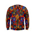 Mid Century Retro Floral 1970s 1960s Pattern 69 Kids  Sweatshirt View1