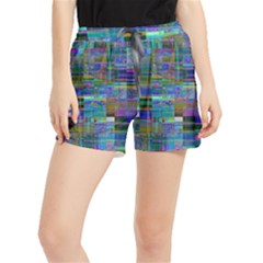 Glitch Chaos Print Women s Runner Shorts by dflcprintsclothing