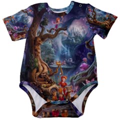 A-whimsical-enchanted-forest-filled-with-magical-c-gnrfdu5yrxkq1bat9wap3a-rd73bhdrrfygmdc8sobr6a Baby Short Sleeve Bodysuit by 0077