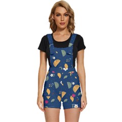 Cute Korean Pattern Short Overalls
