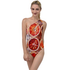 Peorange, Fruit, Citrus To One Side Swimsuit by kyorashop23