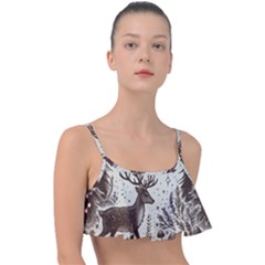 Artwork Graffiti Painting Creative Frill Bikini Top by Salmanaz77