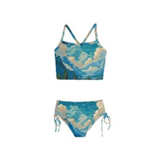 Mountains Rural Countryside Sky Girls  Tankini Swimsuit by Salmanaz77