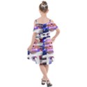 Donald Trump Flag Kids  Cut Out Shoulders Chiffon Dress View2