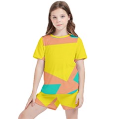 Geometric Design 02 Kids  T-shirt And Sports Shorts Set by myclothy