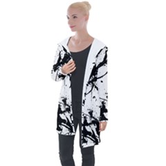 Inksplats Longline Hooded Cardigan by SpinnyChairDesigns