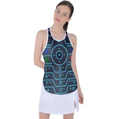 Retro Mobile Device Output Device Racer Back Mesh Tank Top by Bedest