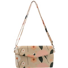 Minimalist Pattern With Simple Lines,flower And Shapes, Creating A Clean And Modern Removable Strap Clutch Bag