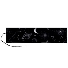 Cosmic Black Space Star Roll Up Canvas Pencil Holder (l) by Ndabl3x
