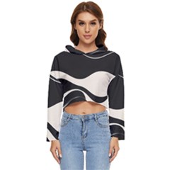 A Minimalist Pattern With Simple Lines And Shapes, Creating A Clean And Modern Aesthetic 06 Women s Lightweight Cropped Hoodie