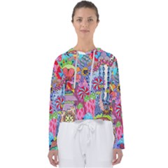 Cabbage Flower Abstract Women s Slouchy Sweat