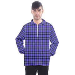 Blue Tartan Plaid 1 Men s Half Zip Pullover