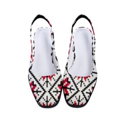 Ukrainian Folk Seamless Pattern Ornament Ethnic Ornament Border Element Traditional Art Women s Classic Slingback Heels by Grandong