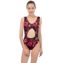 Floral Buds Of Roses Beautiful Flowers Center Cut Out Swimsuit