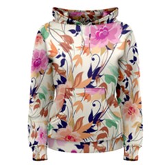 Abstract Floral Background Women s Pullover Hoodie