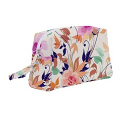 Abstract Floral Background Wristlet Pouch Bag (medium)