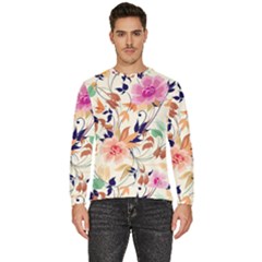 Abstract Floral Background Men s Fleece Sweatshirt