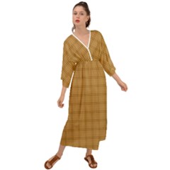 Autumn Fall Plaid Tartan 1 Grecian Style  Maxi Dress by dressshop