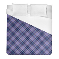 Purple Plaid Tartan 1 Diagonal Duvet Cover (full/ Double Size)