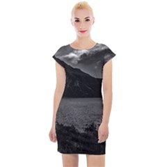 Nahuel Huapi Lake And Andes Range Mountains Landscape, Bariloche, Argentina Cap Sleeve Bodycon Dress