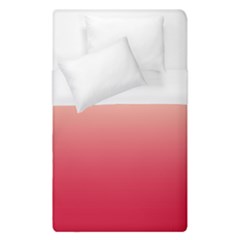 Cream Yellow To Crimson Red Linear Gradient Duvet Cover (single Size)