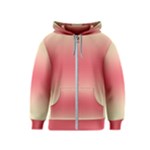 Cream Yellow To Crimson Red Bilinear Gradient Kids  Zipper Hoodie