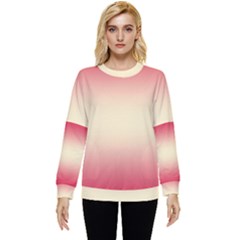 Crimson Red To Cream Yellow Bilinear Gradient Hidden Pocket Sweatshirt by GradientsOmbre