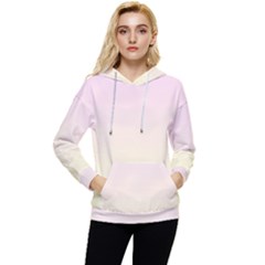 Pink Lace To Cream Yellow Linear Gradient Women s Lightweight Drawstring Hoodie