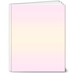 Pink Lace To Cream Yellow Bilinear Gradient 8  X 10  Softcover Notebook