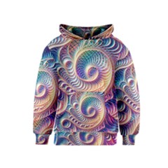 Abstract Fractal Art Swirl Pattern Kids  Pullover Hoodie
