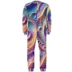 Abstract Fractal Art Swirl Pattern Onepiece Jumpsuit (men)