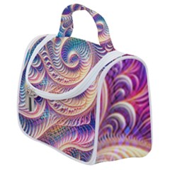 Abstract Fractal Art Swirl Pattern Satchel Handbag by Salmanaz77