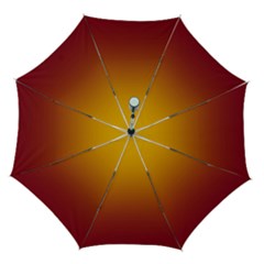 Amber Orange To Burgundy Red Linear Gradient Automatic Folding Umbrella With Case (medium)