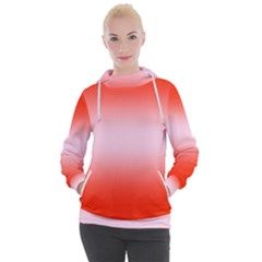Scarlet Red To Pink Lace Bilinear Gradient Women s Hooded Pullover