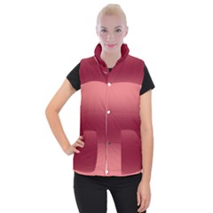 Coral Pink To Burgundy Red Bilinear Gradient Women s Button Up Vest by GradientsOmbre