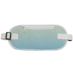 Cream Yellow To Baby Blue Linear Gradient Rounded Waist Pouch by GradientsOmbre