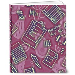 Abstract Art Pattern Design Background 8  X 10  Softcover Notebook by Grandong