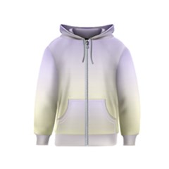 Pale Violet To Cream Yellow Linear Gradient Kids  Zipper Hoodie