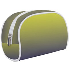 Electric Yellow To Navy Blue Linear Gradient Make Up Case (large) by GradientsOmbre