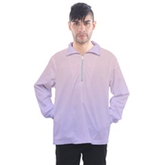 Pale Pink To Pale Violet Linear Gradient Men s Half Zip Pullover