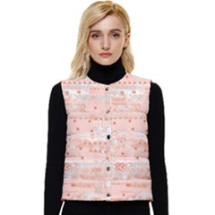 Boho Pattern Women s Button Up Puffer Vest