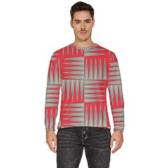 Zigzag Pattern Chevron Red Men s Fleece Sweatshirt by Bedest