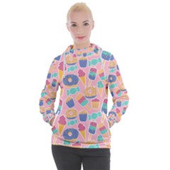 Ice Cream Donut Sweets Candie Women s Hooded Pullover