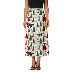 Little Red Riding Hood Seamless Classic Midi Chiffon Skirt
