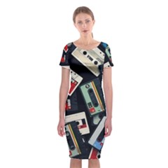 Abstract Case Classic Short Sleeve Midi Dress