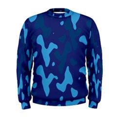 Blue Camouflage Pattern Men s Sweatshirt