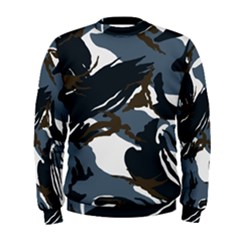 Blue Winter Camouflage, Military Camouflage Men s Sweatshirt