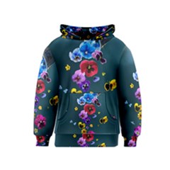 Falling Flowers, Art, Coffee Cup Kids  Pullover Hoodie