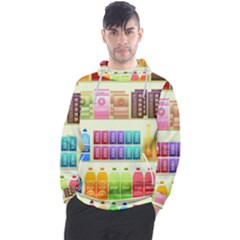 Supermarket Shelf Products Snacks Men s Pullover Hoodie by Cemarart