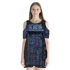 Doctor Who Tardis Shoulder Cutout Velvet One Piece